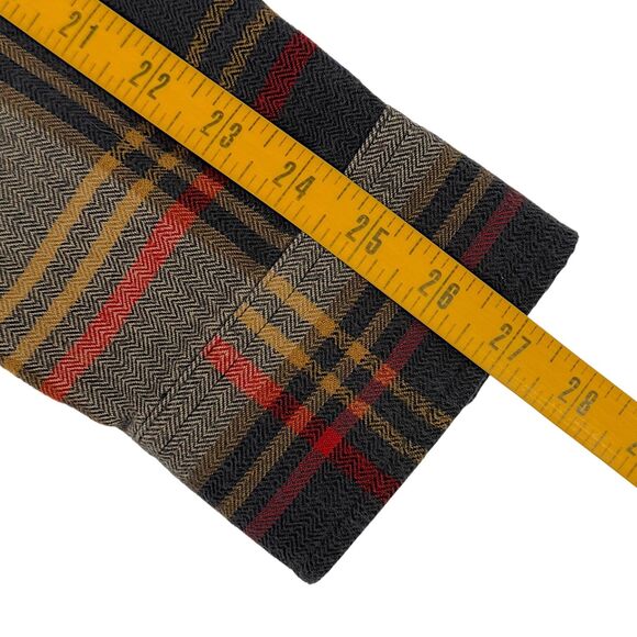 Prana Men's Lybek Long Sleeve Herringbone Plaid Flannel Shirt Bronzed Blue XL - Picture 12 of 14